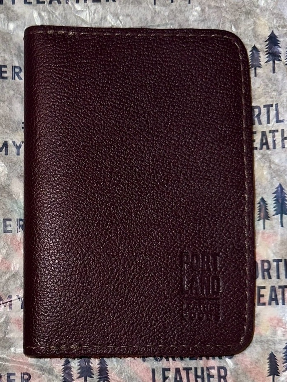 BNNU Portland Leather Goods Plum Passport Wallet